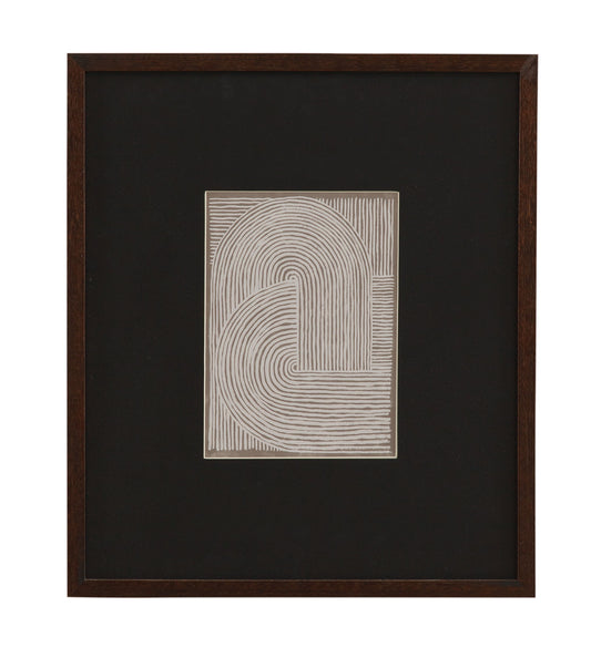 Neutral Strokes IV Framed Print - Black