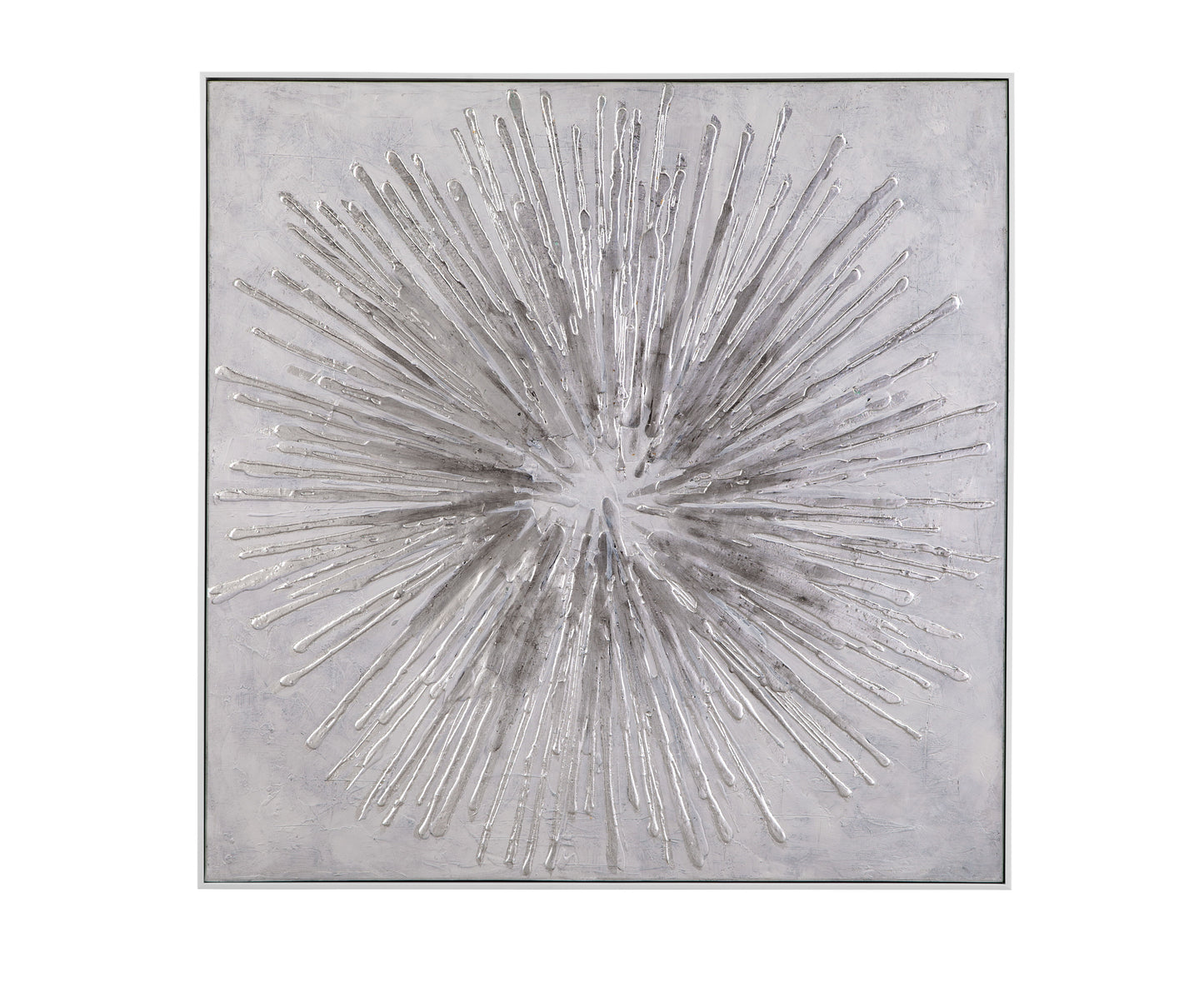 Energy Burst Canvas Art - Pearl Silver