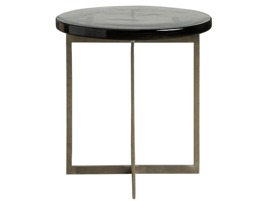 Avaline - Jordan Side Table - Pearl Silver / Gray
