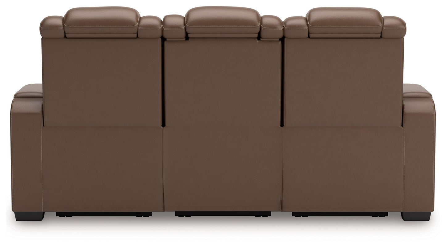 High Impact - Tobacco - Power Reclining Sofa / Adj Headrest