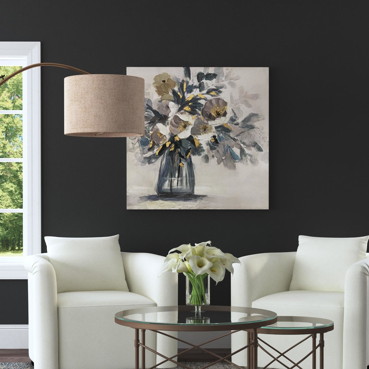 Chloe Canvas Art - Beige