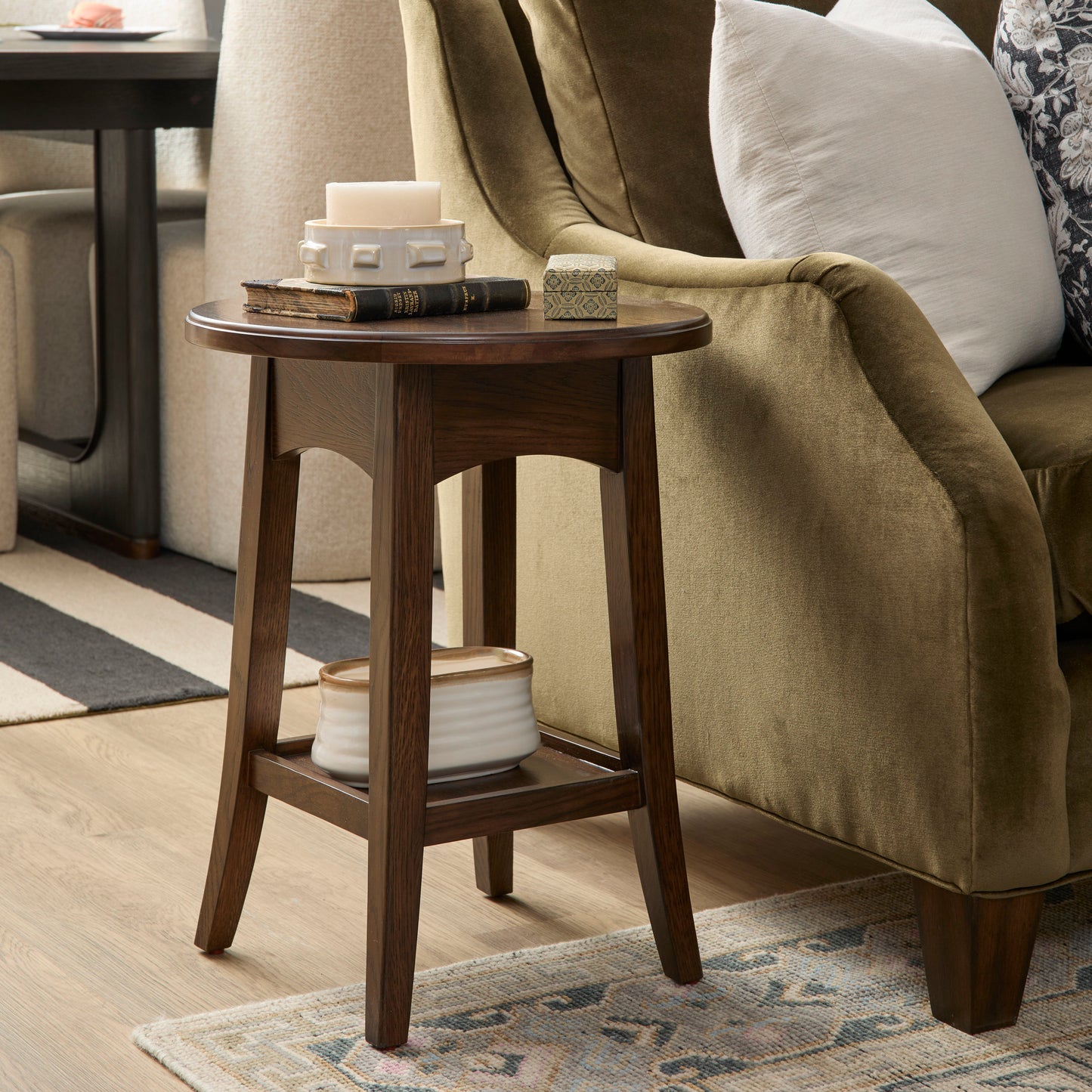 Sylvie - Accent Table - Dark Brown