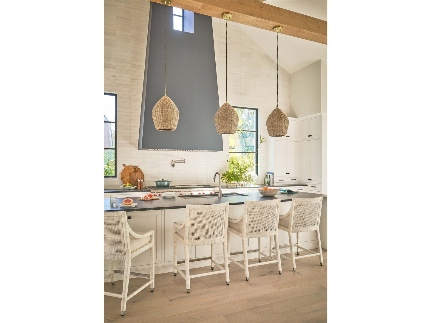 Weekender Coastal Living Home / Longboat - Counter Chair - Pearl Silver