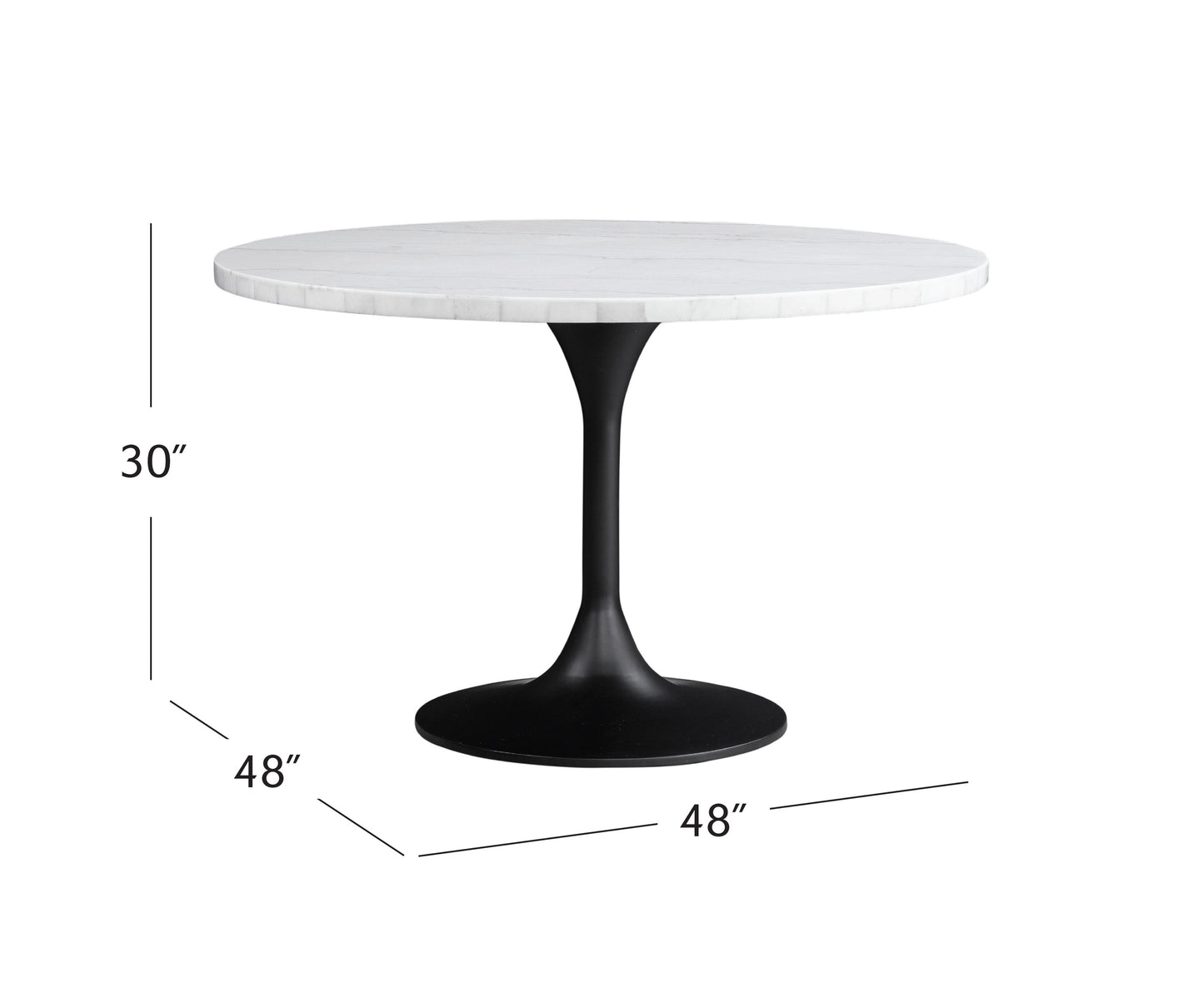 Dunham - Dining Table - White / Black