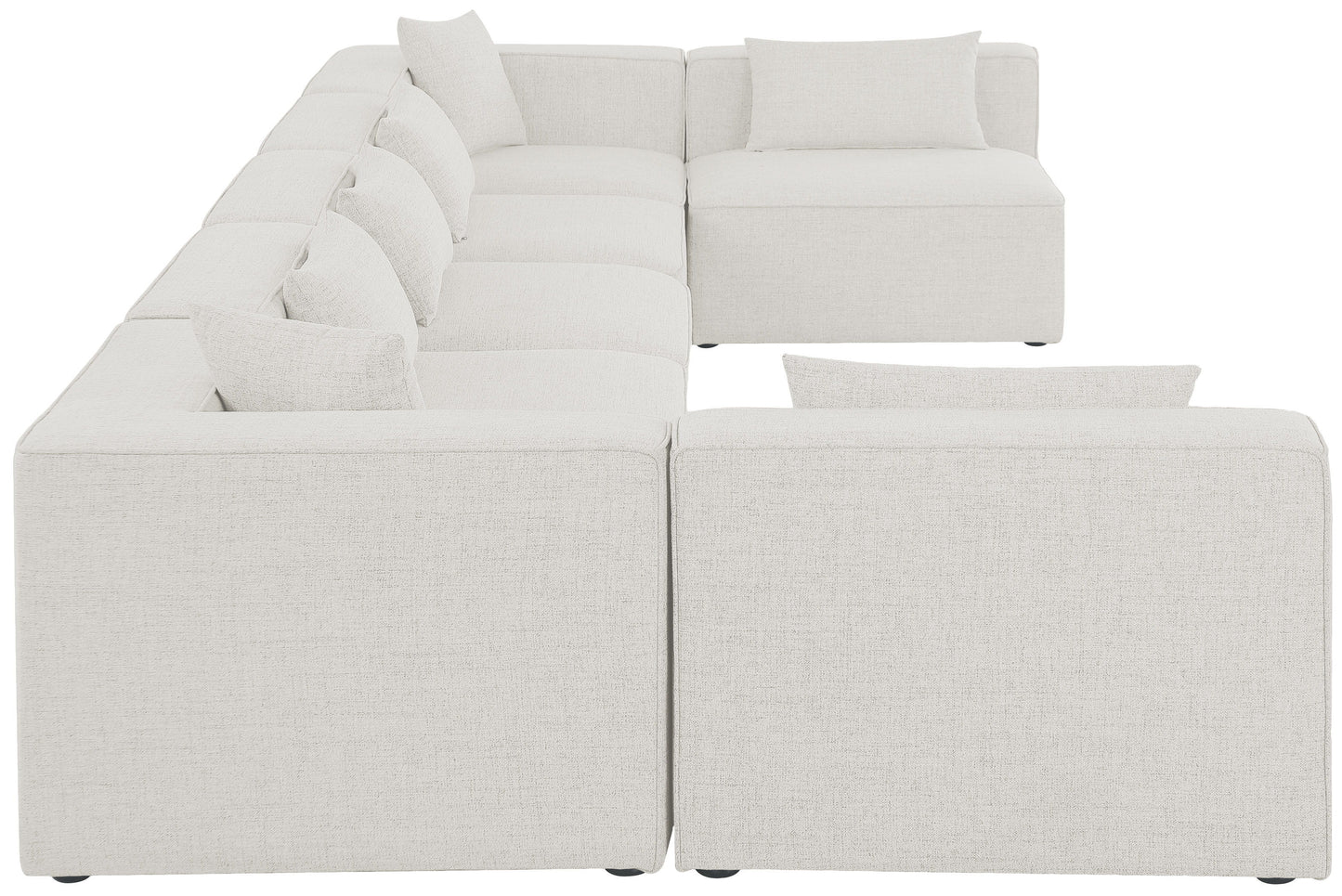 Cube - Modular Sectional 7 Piece - Cream