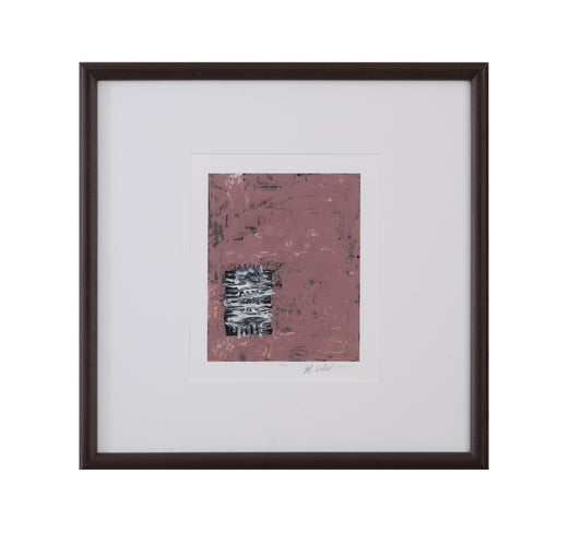 Dual Dichotomy I Framed Print - Pink / White