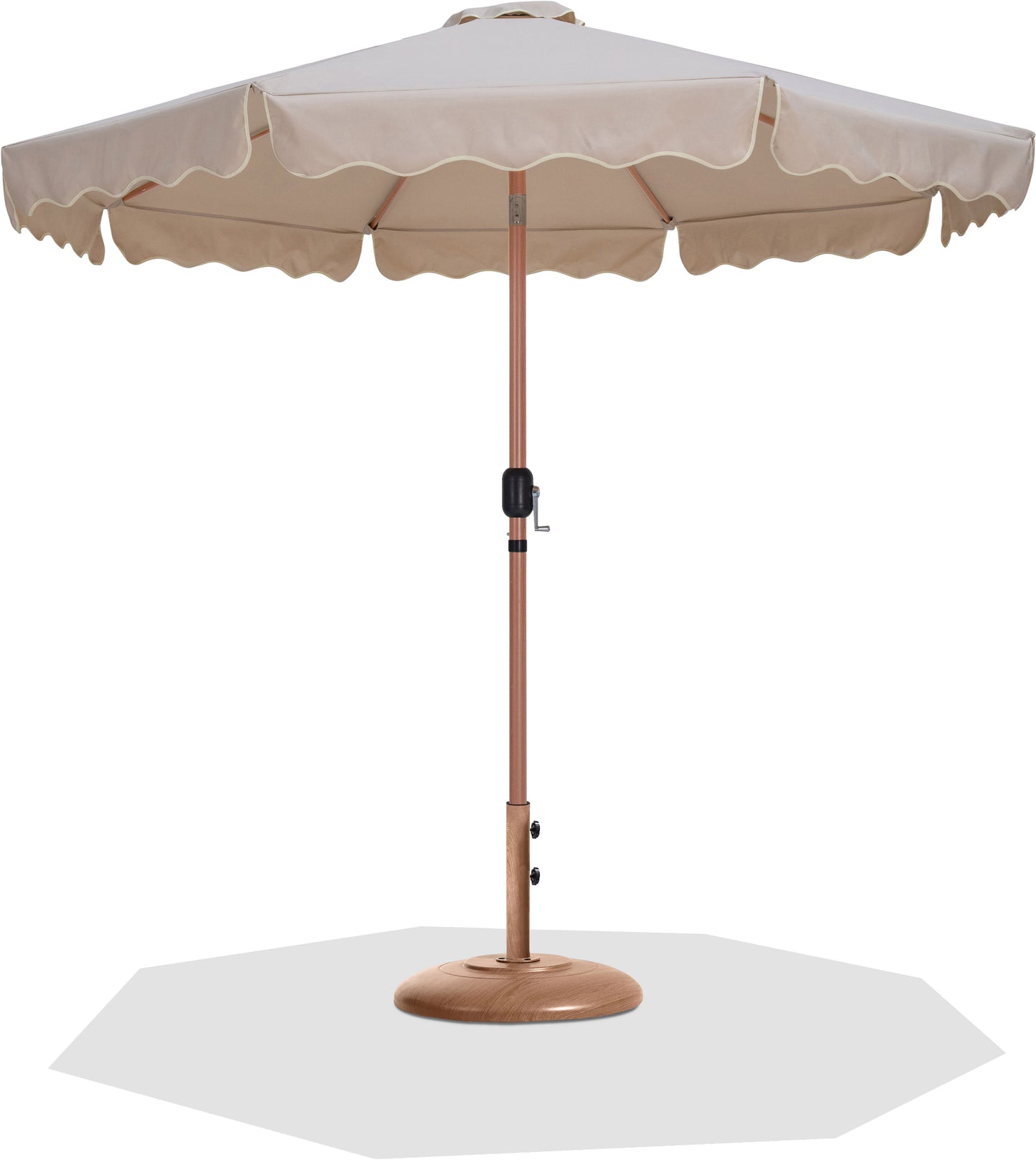 Amalfi - Patio Umbrella - Light Brown Base / Light Brown Pole