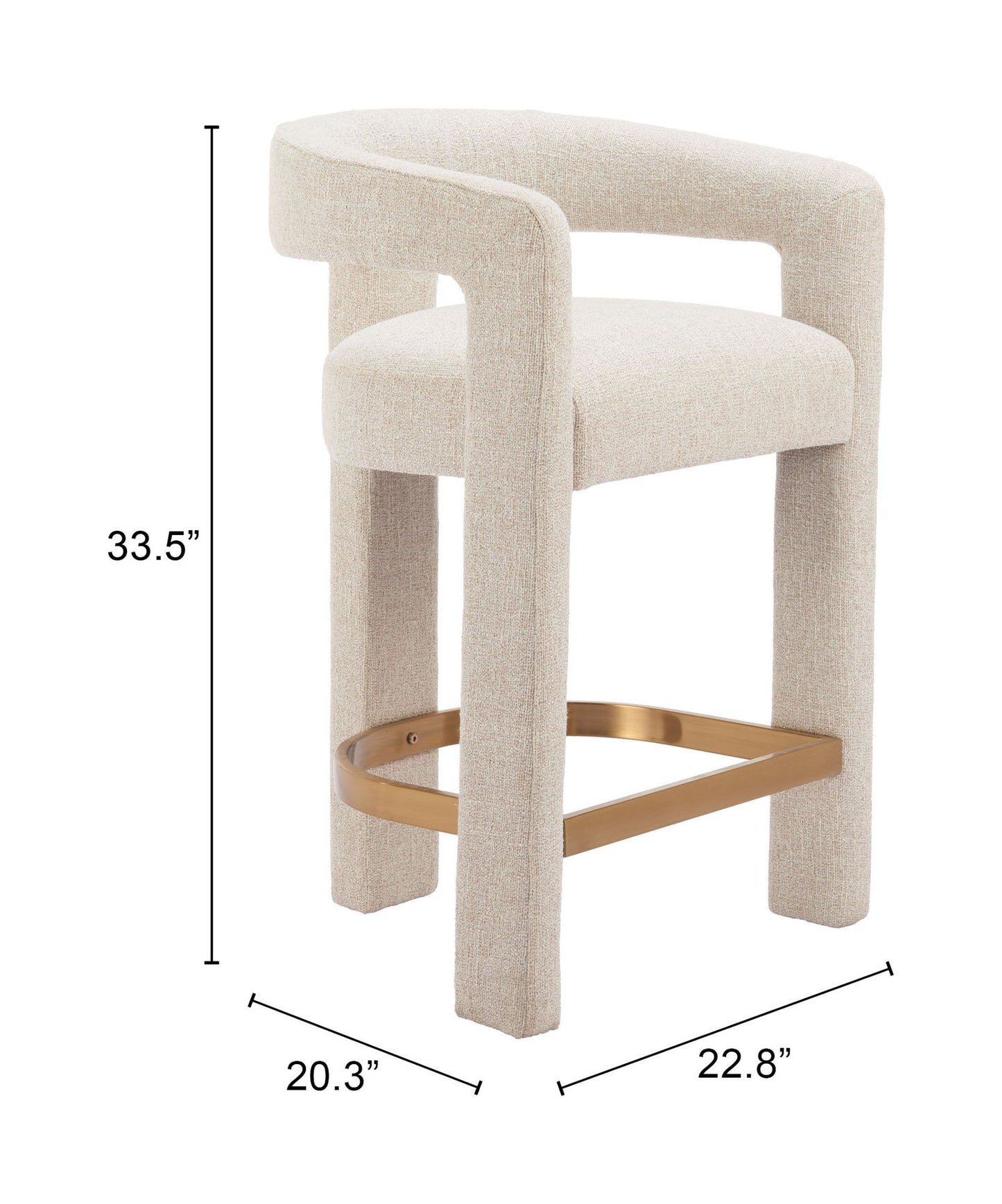 Saiko - Counter Stool - Beige