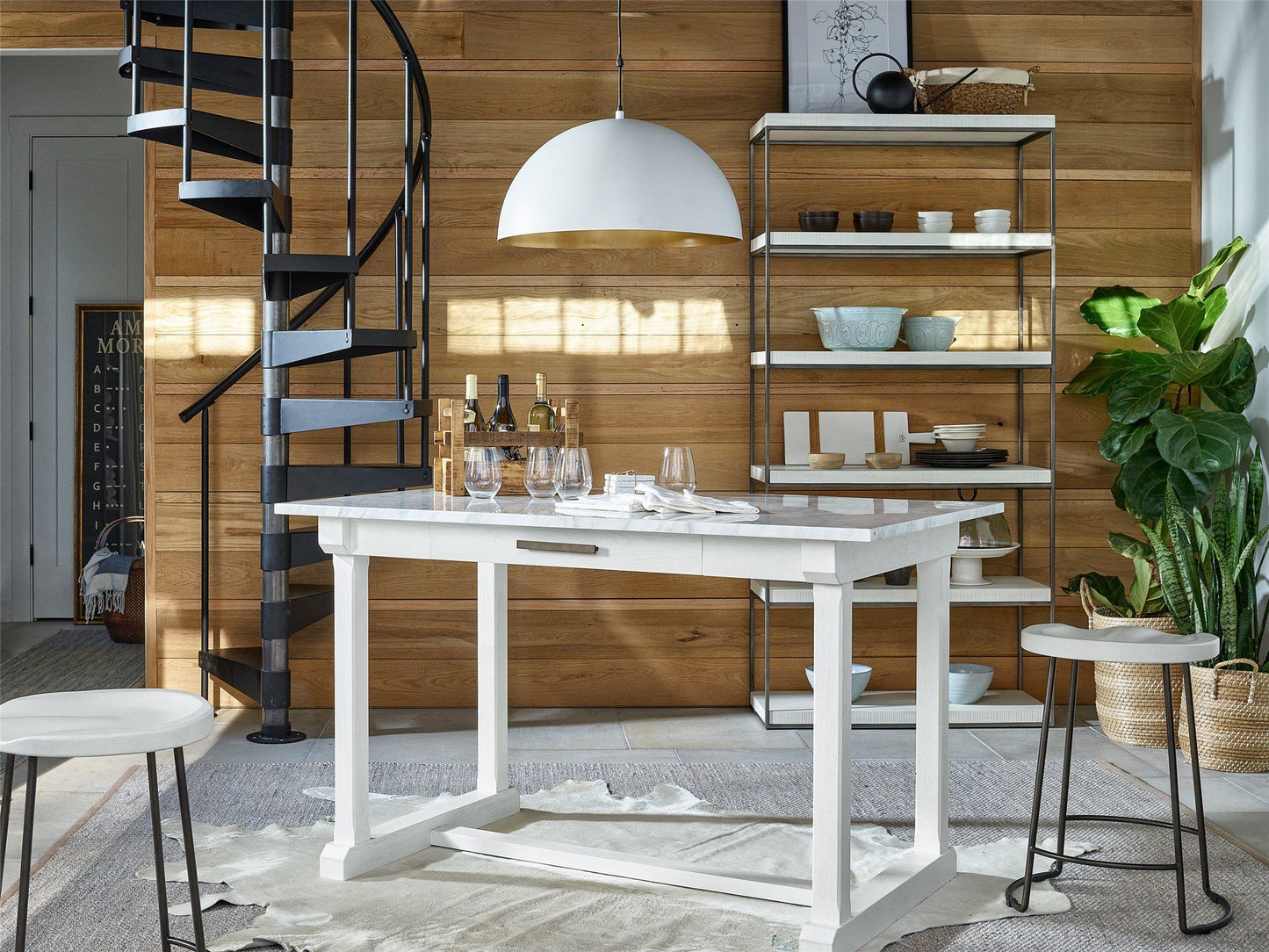 Modern Farmhouse - Elena Counter Table - White