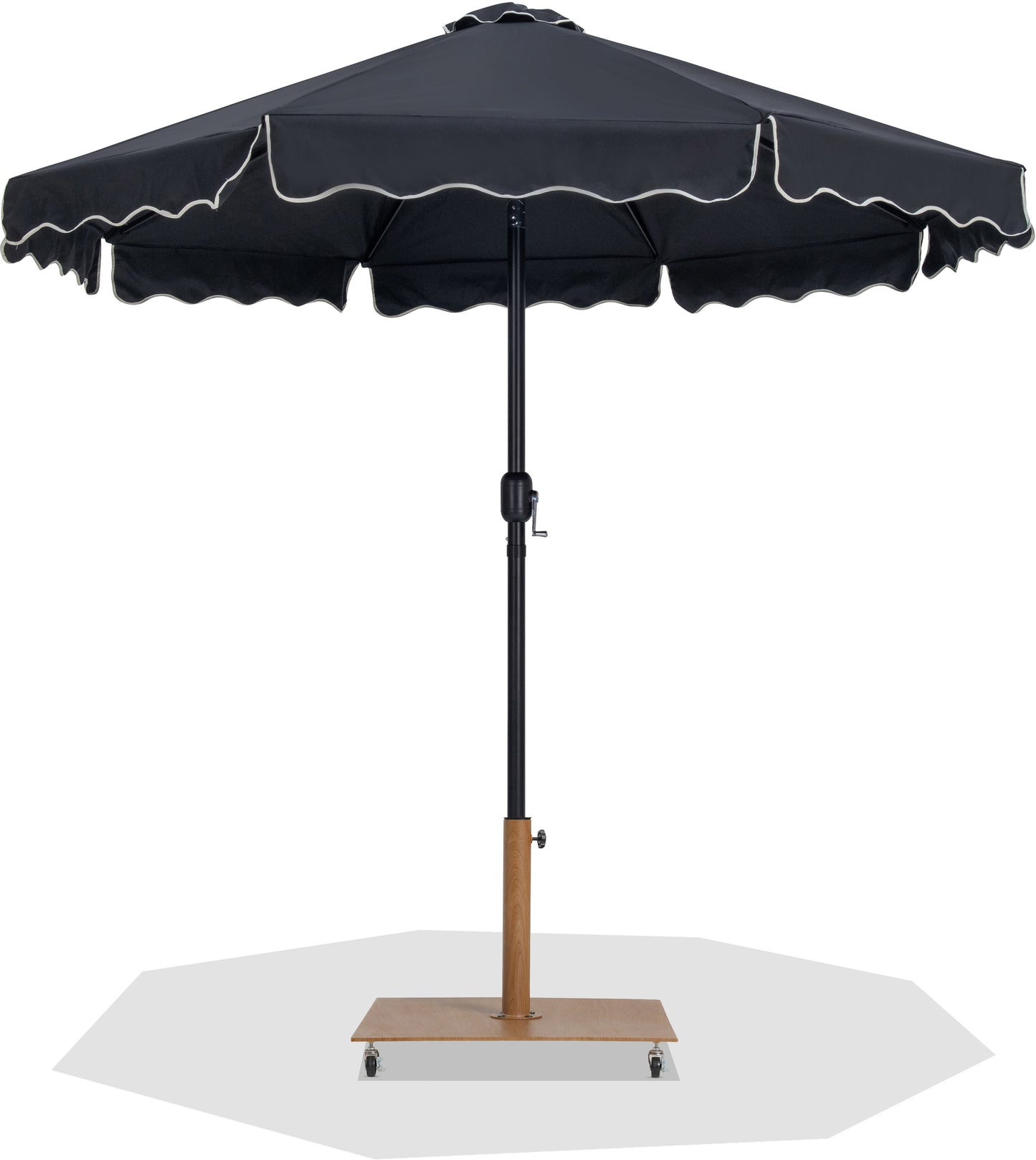Amalfi - Aluminum Patio Umbrella - Light Brown Base / Black Pole