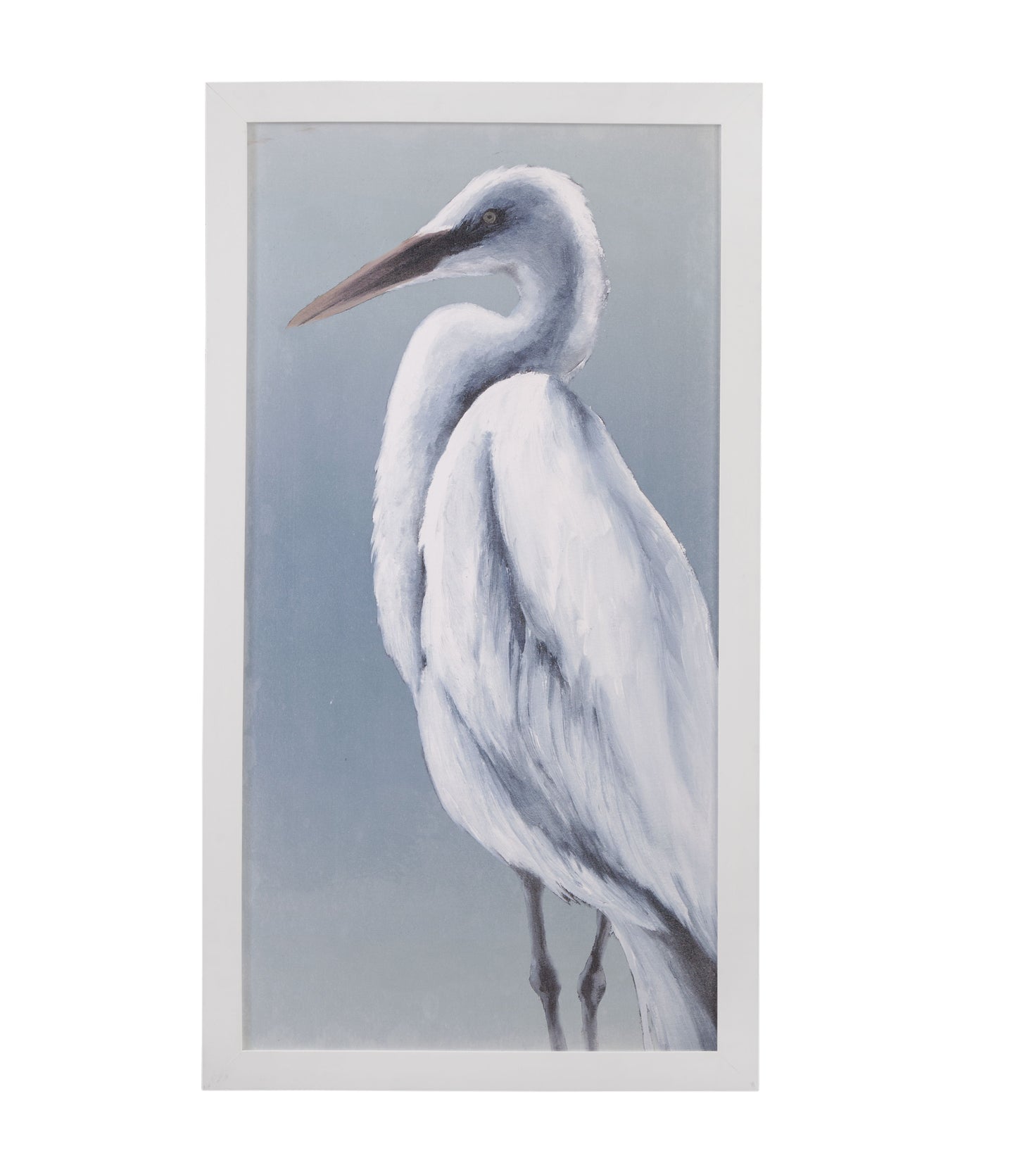 Herald In Mist I Framed Print - Blue / White