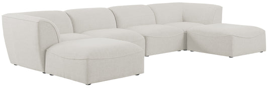 Miramar - Modular Sectional 6 Piece - Cream - Modern & Contemporary