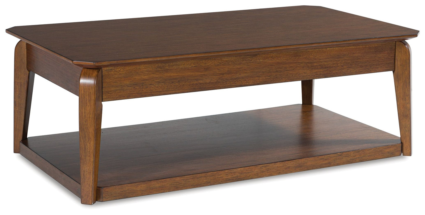 Trenmour - Medium Brown - Rectangular Cocktail Table