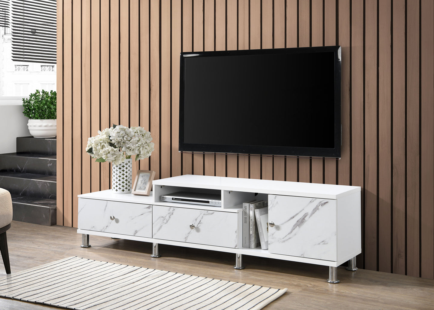 Tessa - TV Stand - White