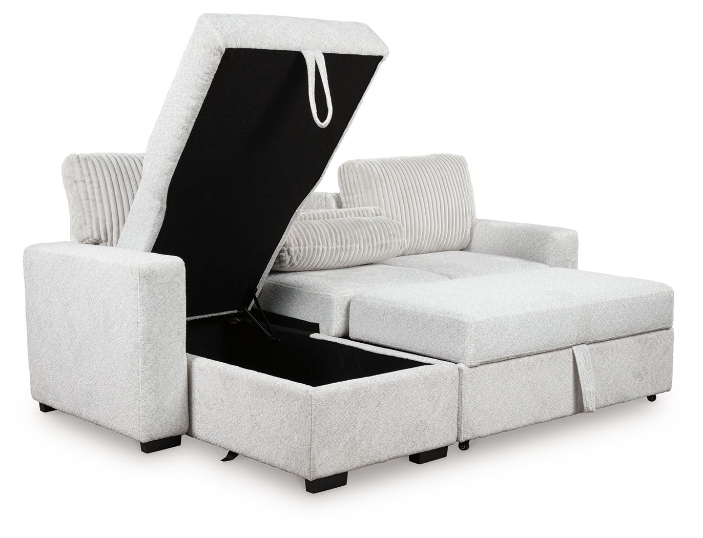 Wohlen - 2-Piece Sectional With Pop Up Sleeper And LAF Corner Chaise - Alloy