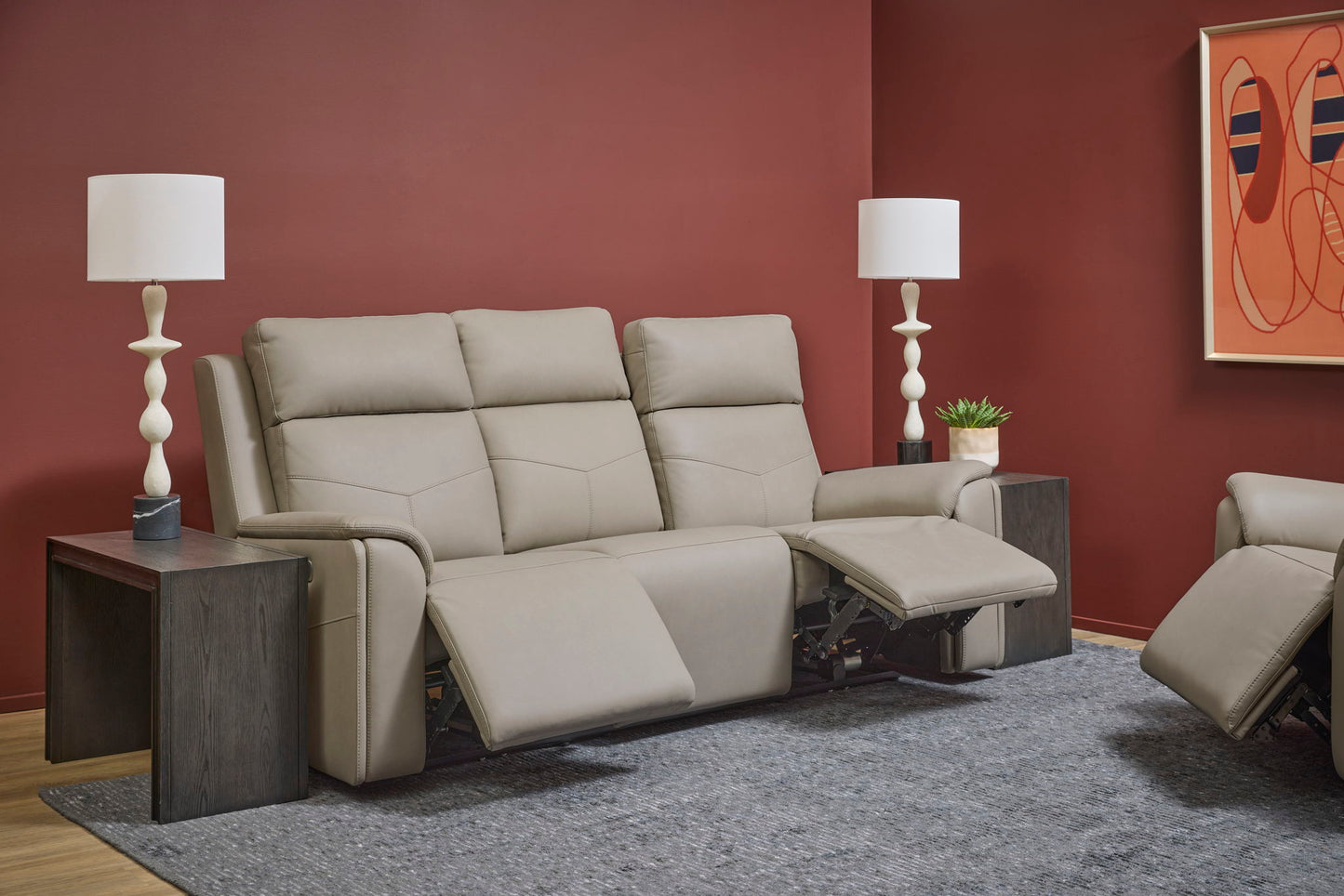 Vernon - Power Reclining Sofa With Console, Power Headrest, Lumbar, Heat & Massage
