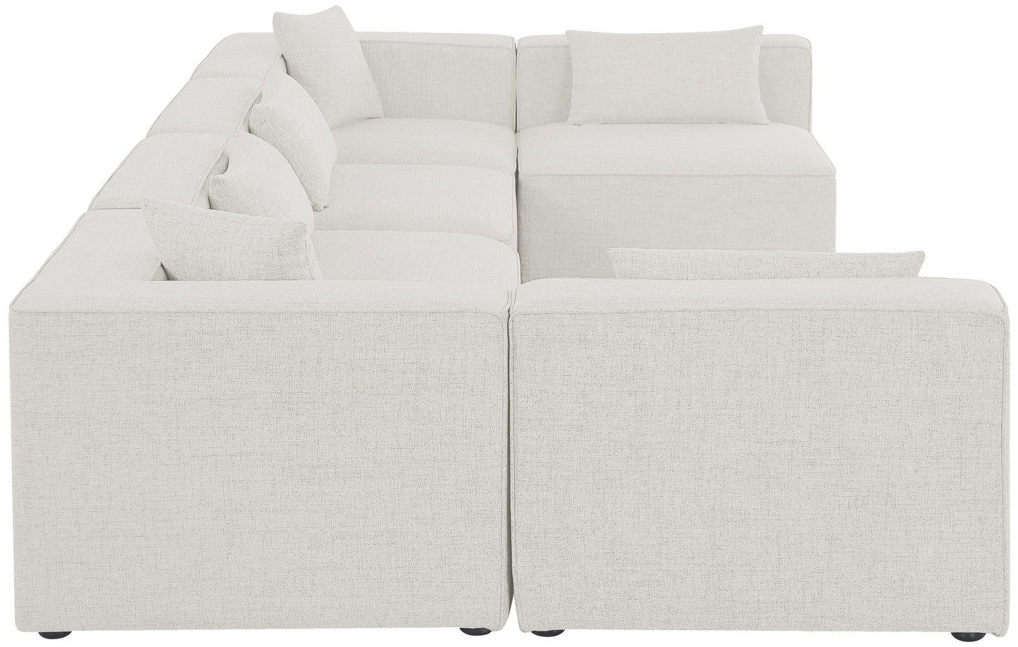 Cube - Modular Sectional 6 Piece - Cream