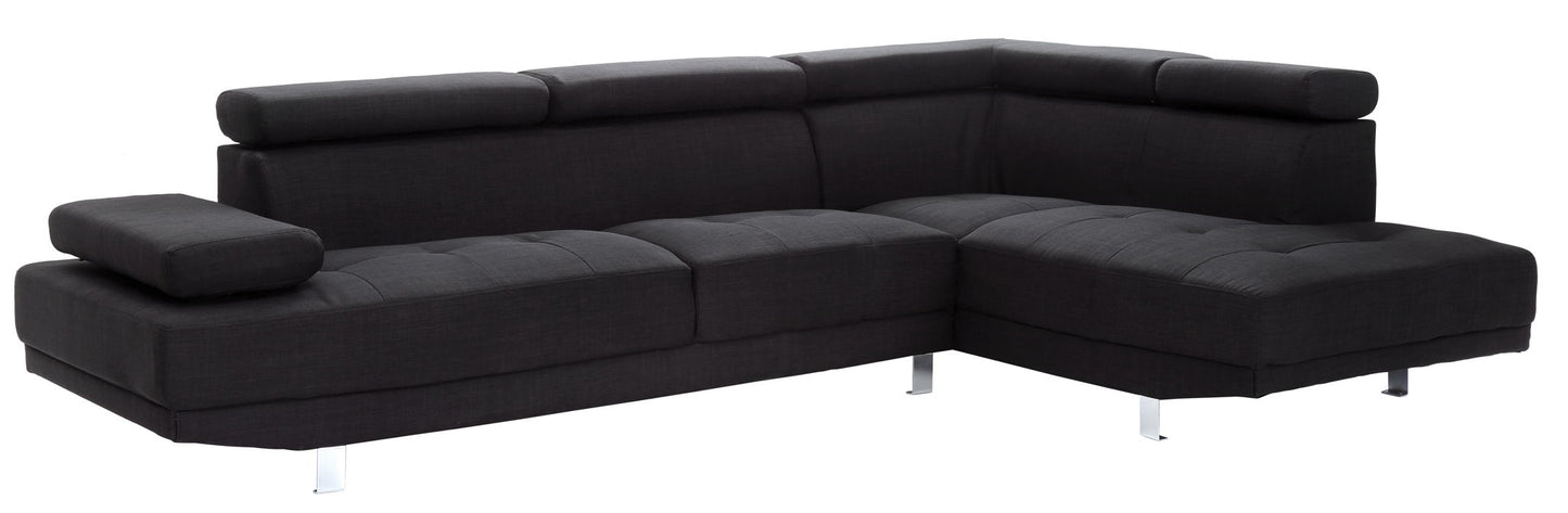 Riveredge - Fabric Sectional - Black