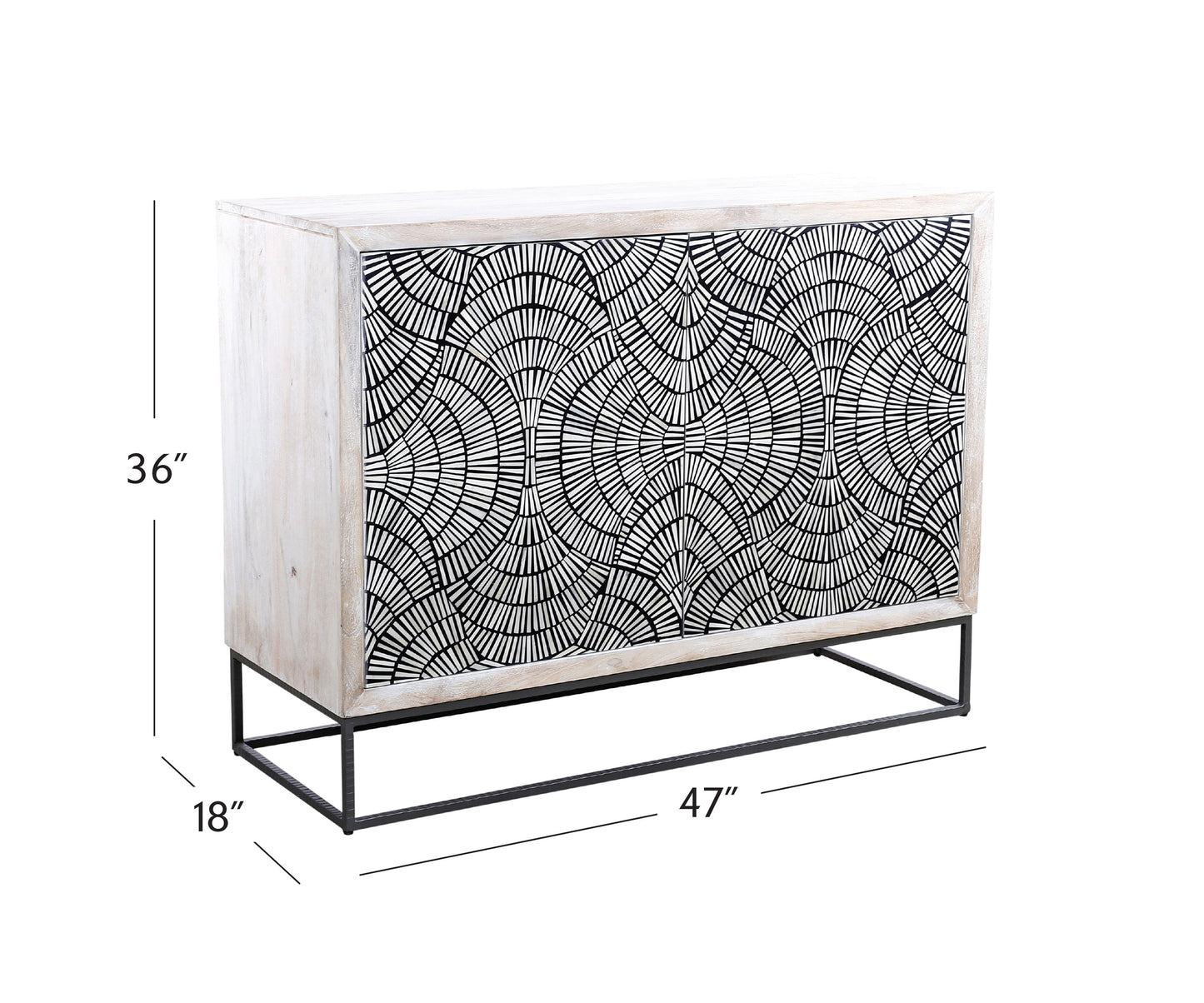 Magnolia - Bar Cabinet - Contrast Bone / White Wash Mango