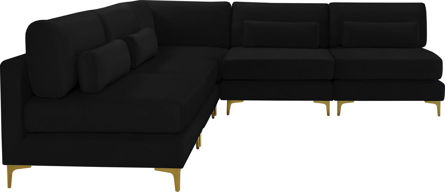 Julia - Modular Sectional - Black - Fabric