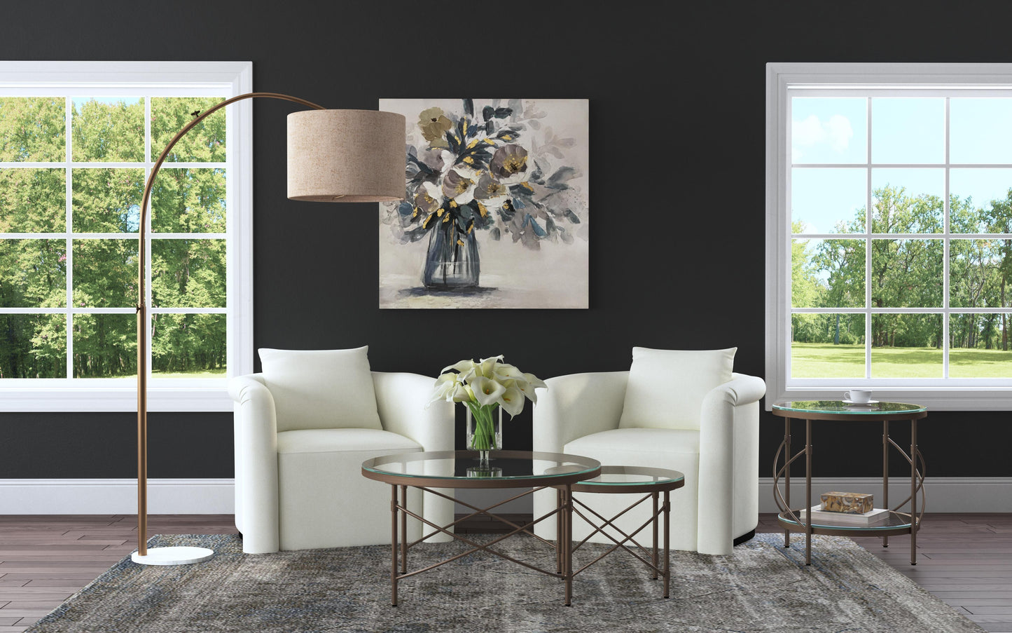 Chloe Canvas Art - Beige