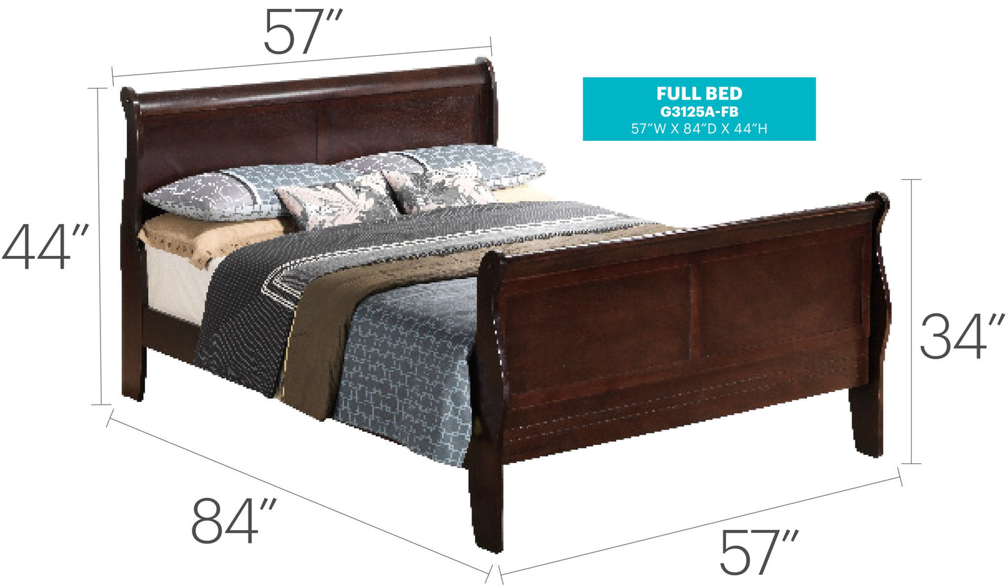 Glory Furniture - Louis Phillipe - Sleigh Bed