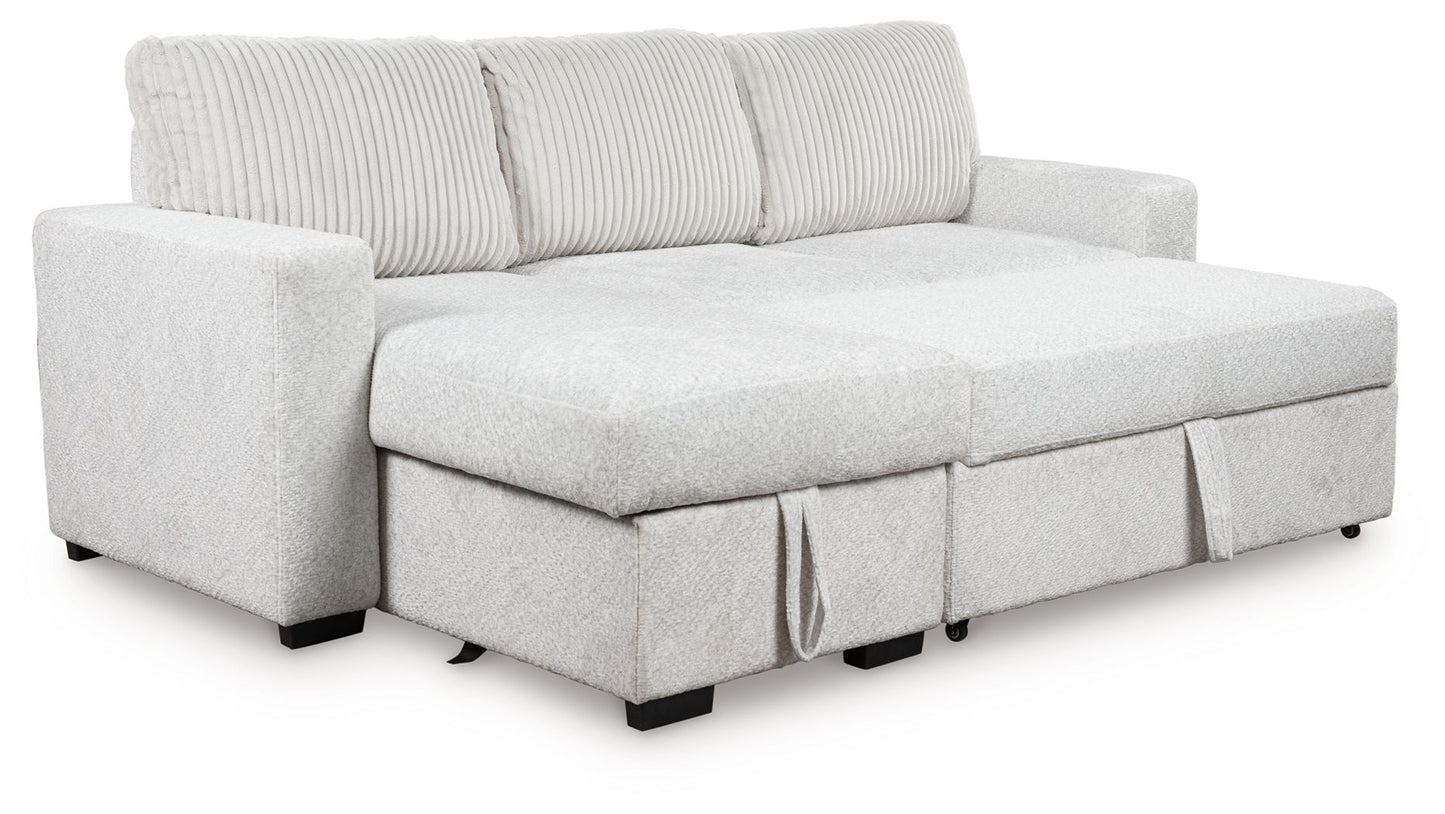 Wohlen - 2-Piece Sectional With Pop Up Sleeper And LAF Corner Chaise - Alloy