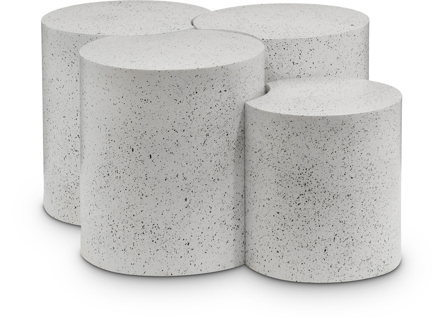 Dimple - 20" 4 Piece Modular Coffee Table - Terazzo Finish
