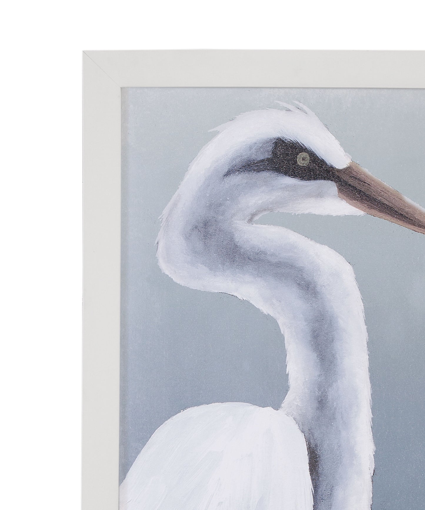 Herald In Mist II Framed Print - Blue / White