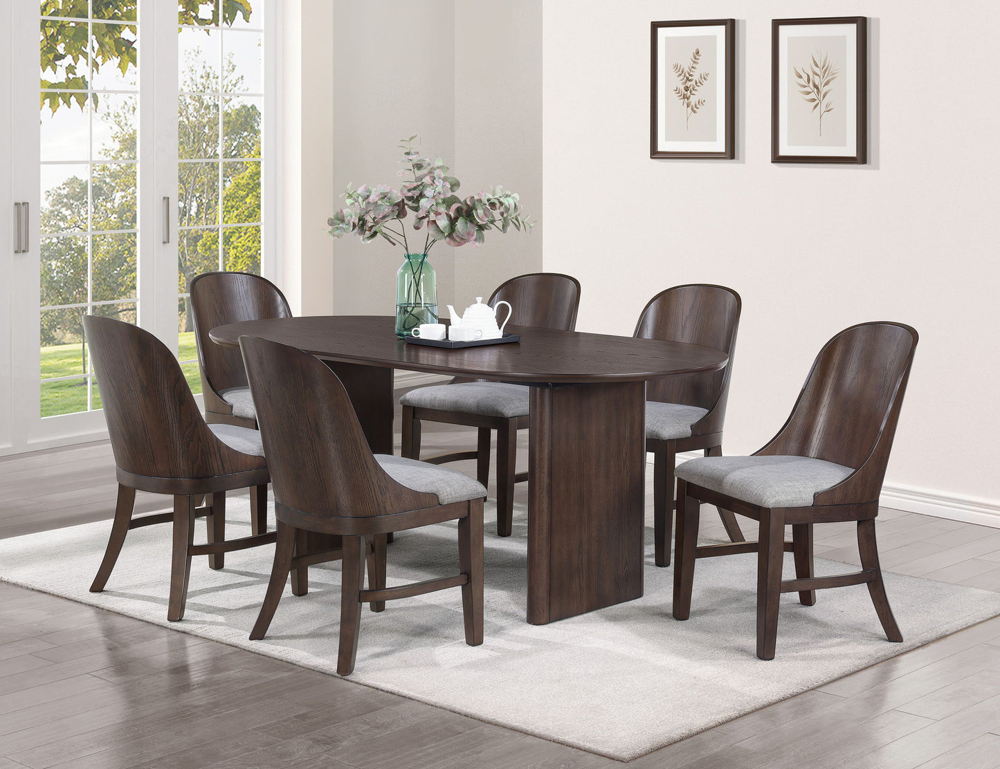 Cullen - 5 Piece Dining Room Set - Walnut