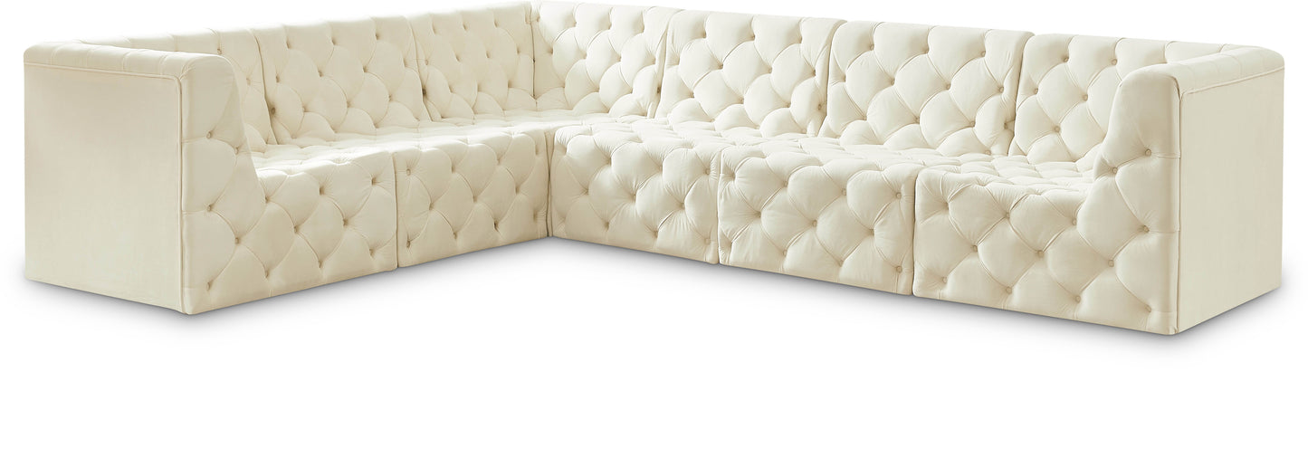 Tuft - Modular Sectional 6 Piece - Cream - Fabric