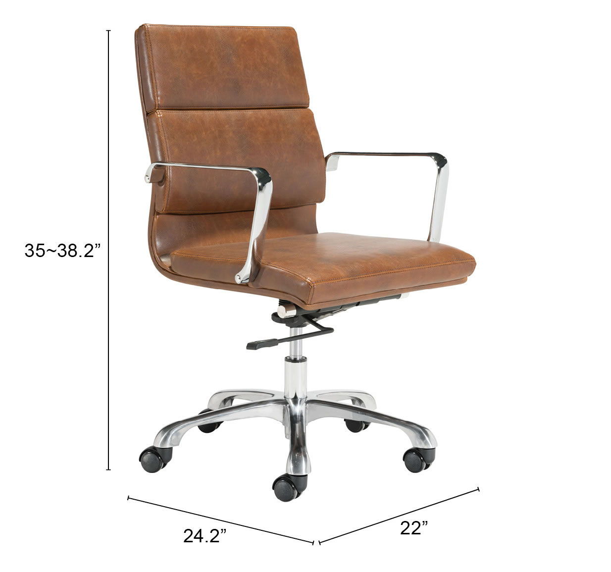 Ithaca - Office Chair - Vintage Brown