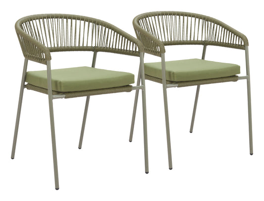 Skye - Outdoor Dining Chair (Set of 2) - Green