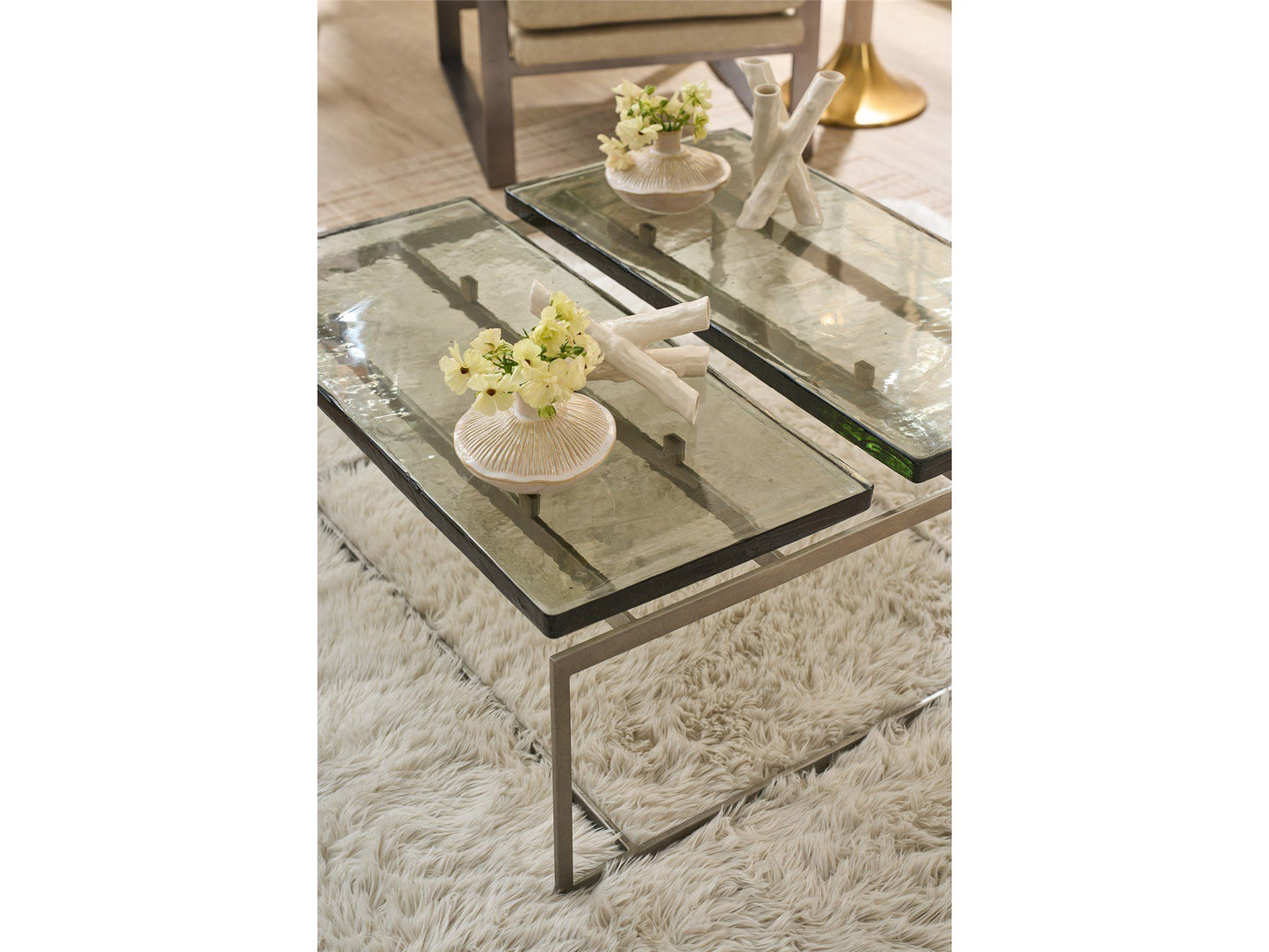 Avaline - Jordan Cocktail Table - Pearl Silver / Black