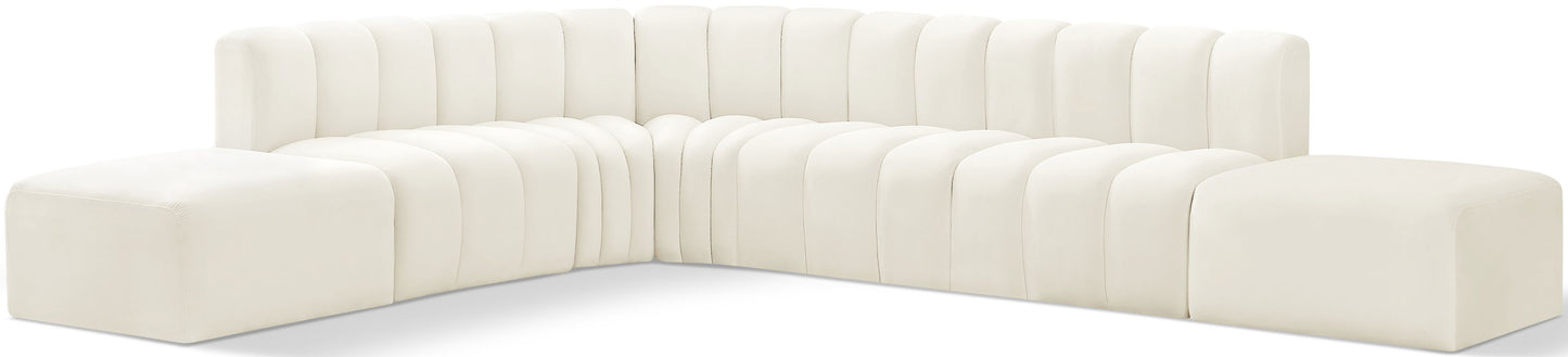 Arc - Velvet 7 Piece Corner Modular Sofa