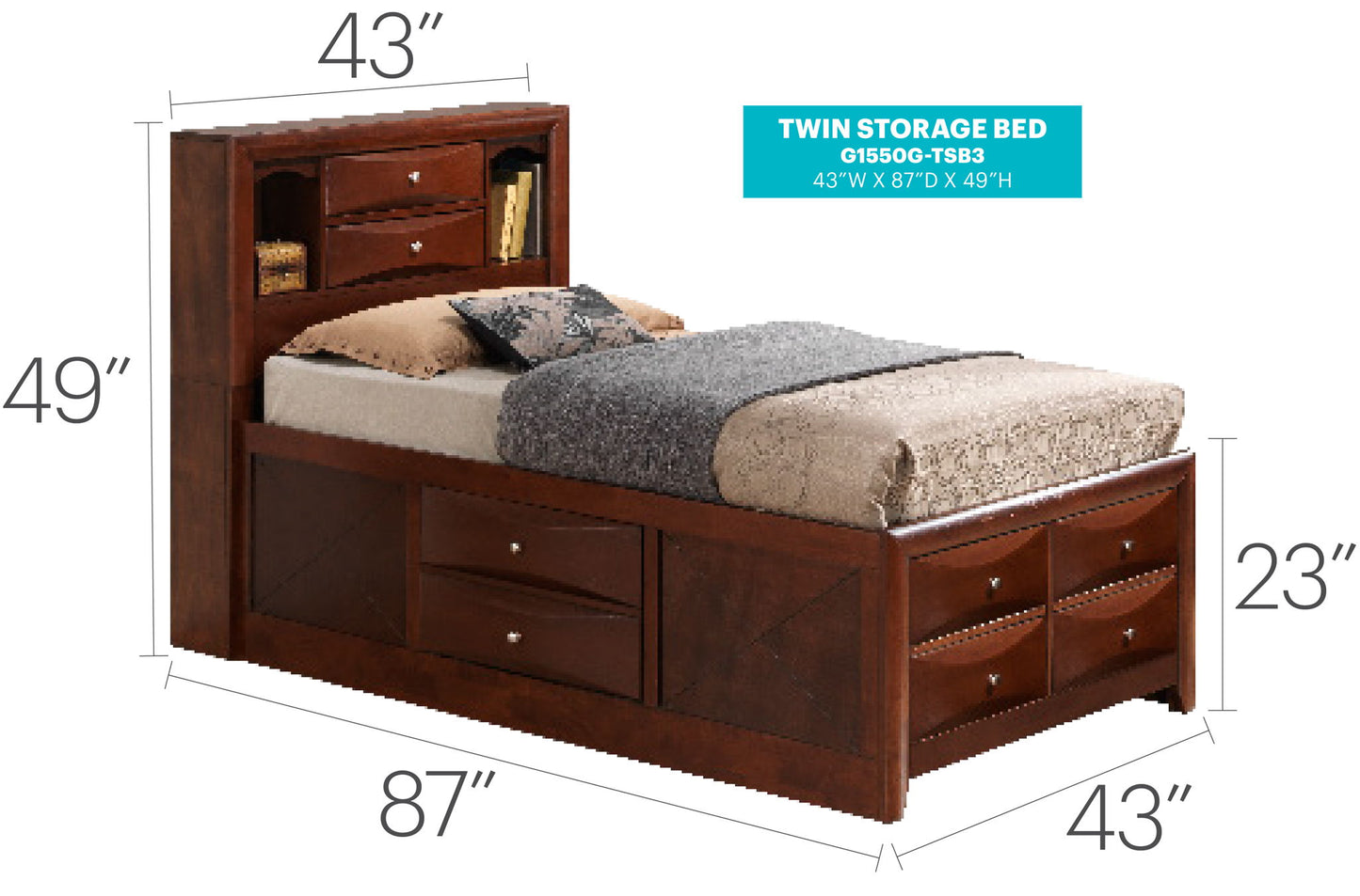 Glory Furniture - Marilla - Storage Bed