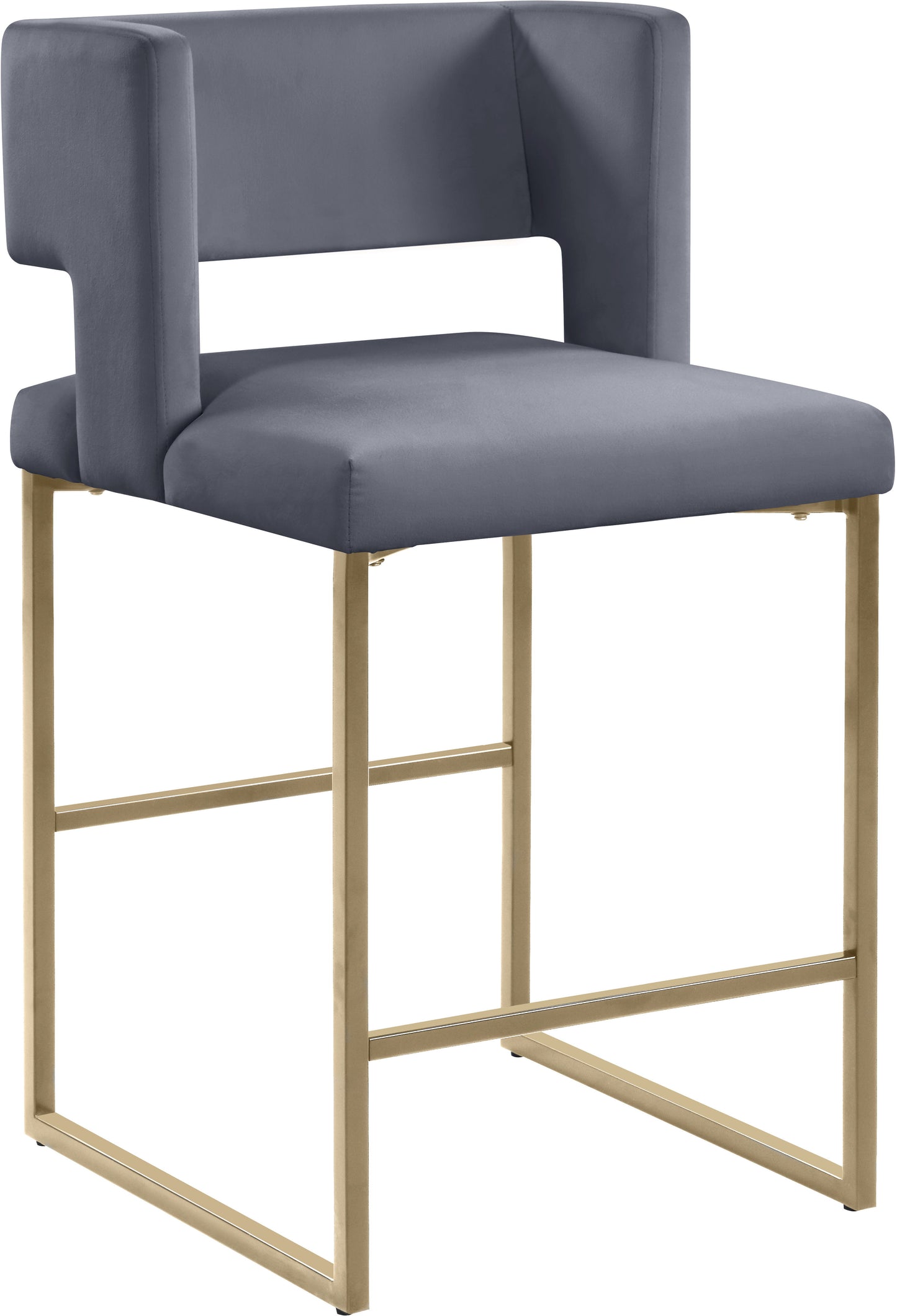 Caleb - Counter Stool with Gold Legs (Set of 2)