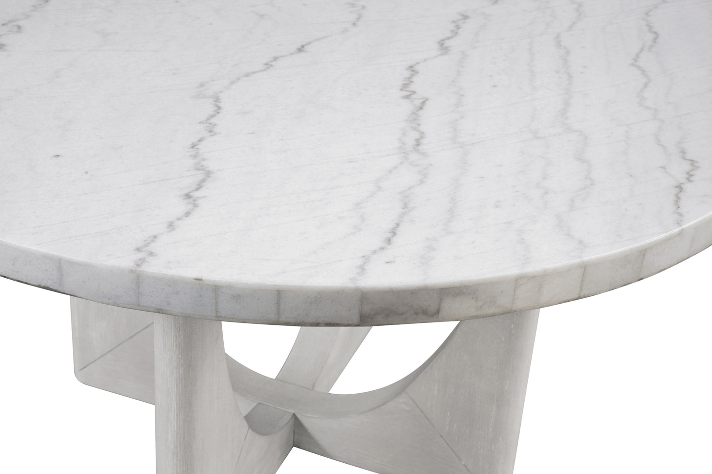 Gavin - Dining Table - Driftwood / White Marble
