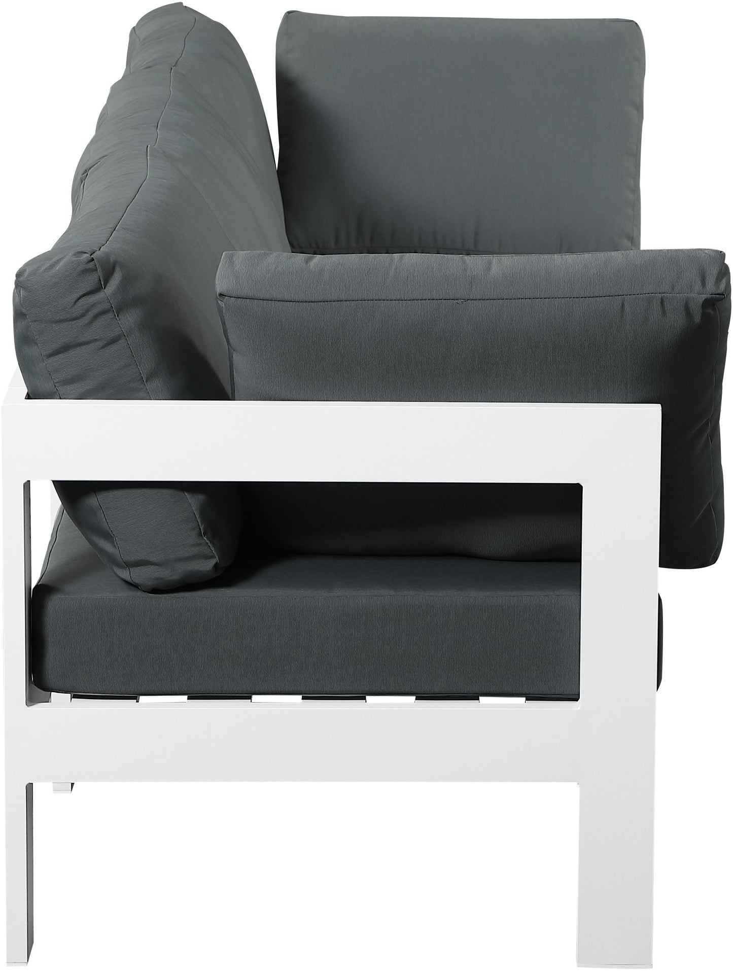 Nizuc - Outdoor Patio 3 Seat Modular Sofa With White Frame