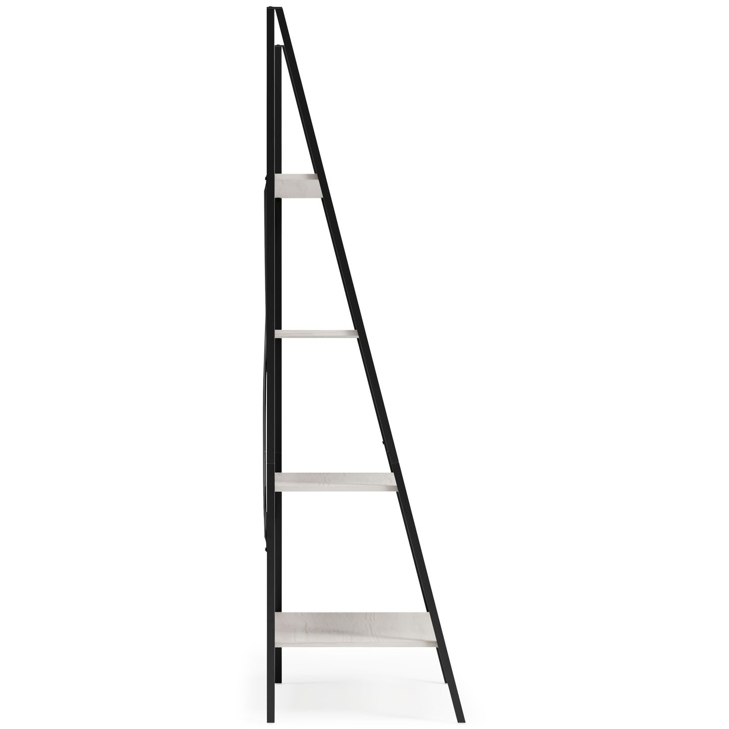 Bayflynn - White / Black - Bookcase - 4 Open Shelves