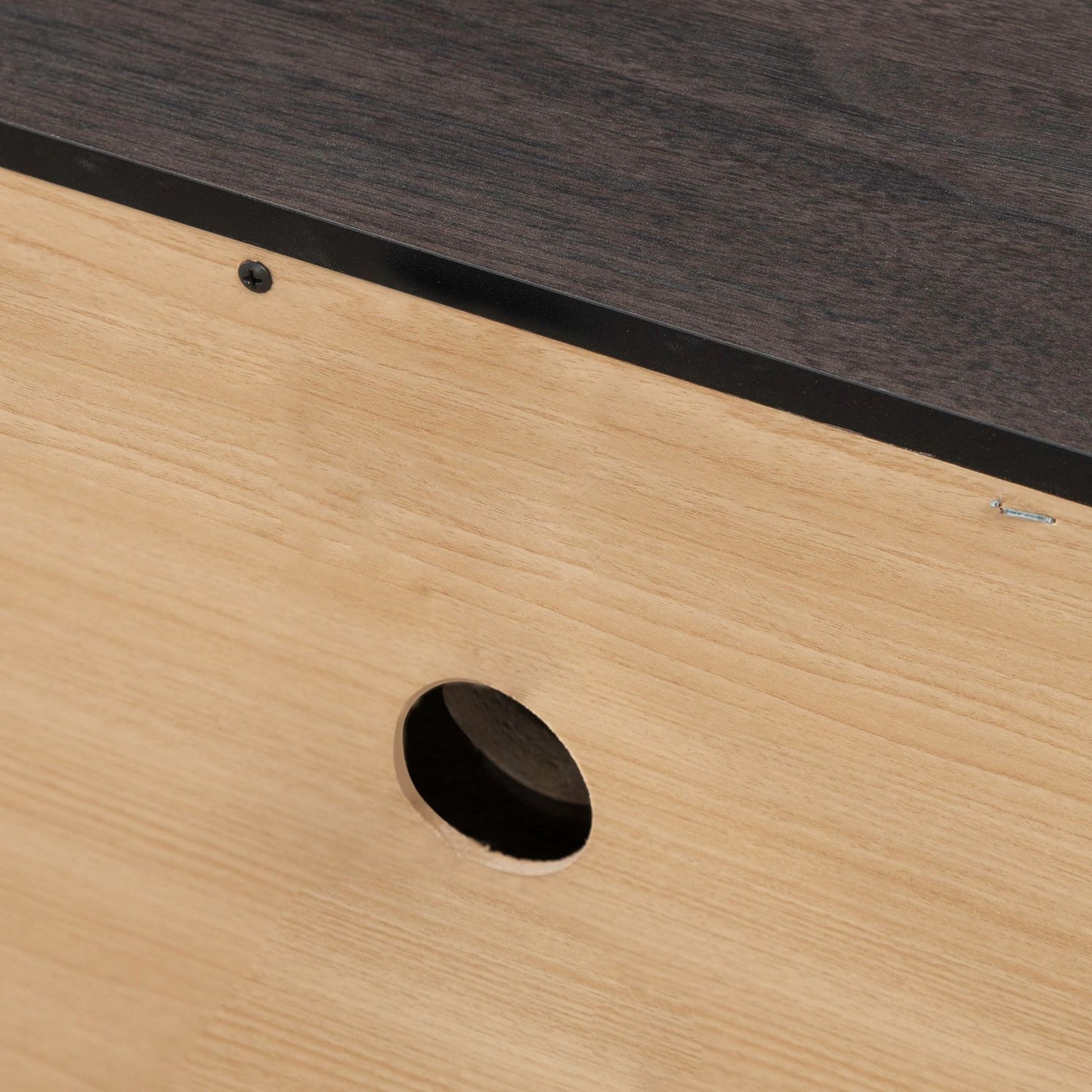 Modern Edge - Bedside Chest With Charging Station - Brown