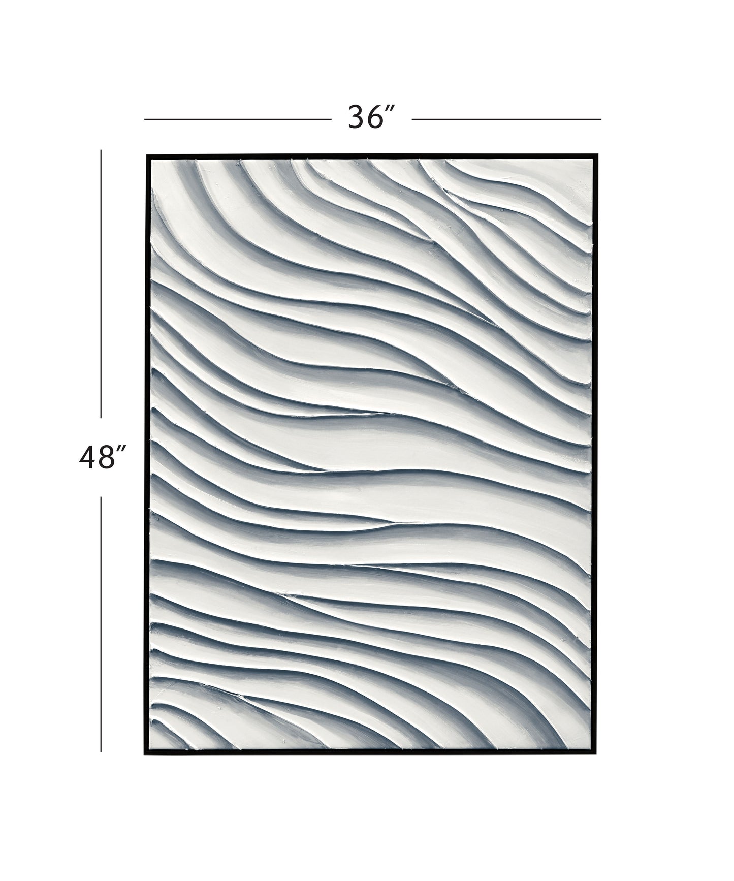 Ripples Canvas Art - White