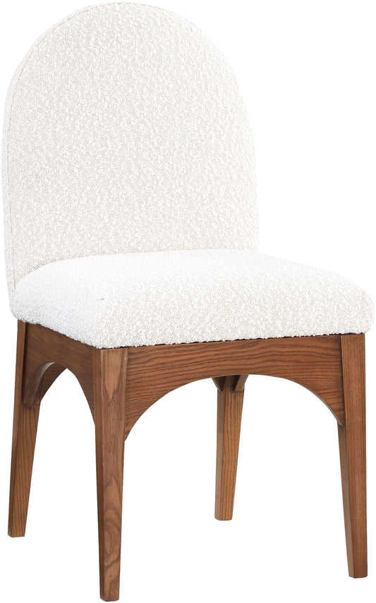 Waldorf - Boucle Dining Side Chair With Brown Legs