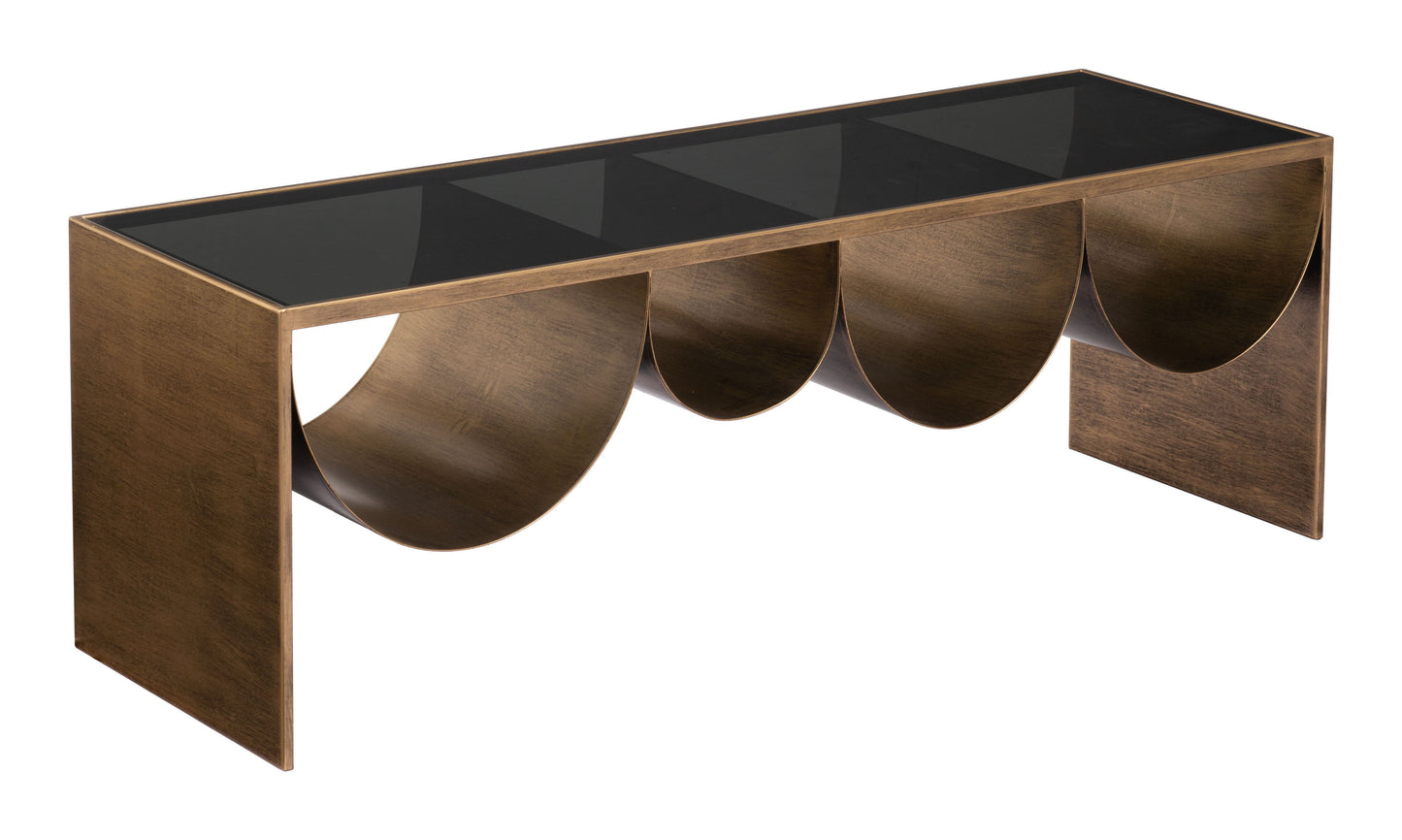 Reed - Coffee Table - Brass / Black