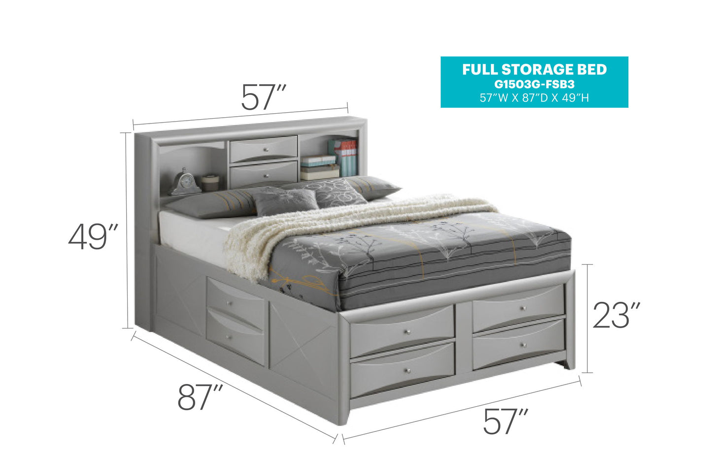 Glory Furniture - Marilla - Storage Bed