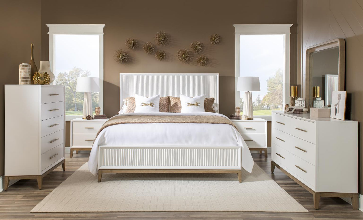Melrose - Complete Sculpted Panel Bed