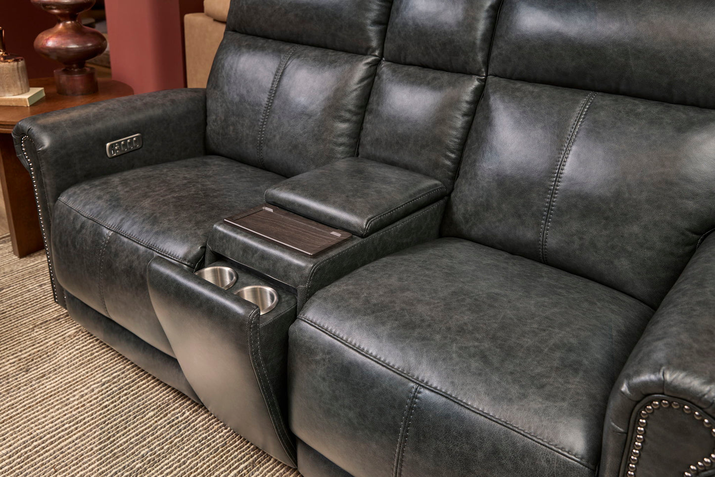 Alexander - Power Reclining Loveseat With Console, Power Headrest & Lumbar