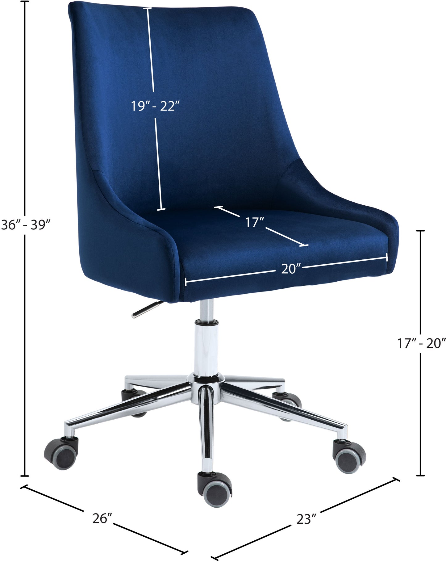 Karina - Office Chair with Chrome Legs