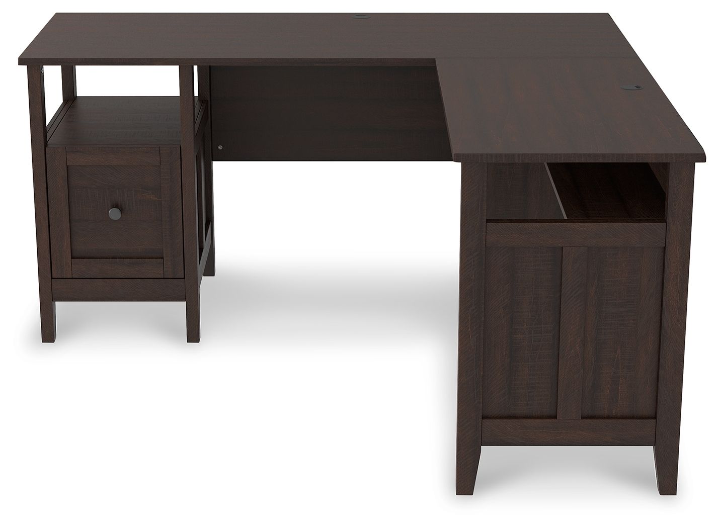 Camiburg - Warm Brown - 2-Piece Home Office Desk