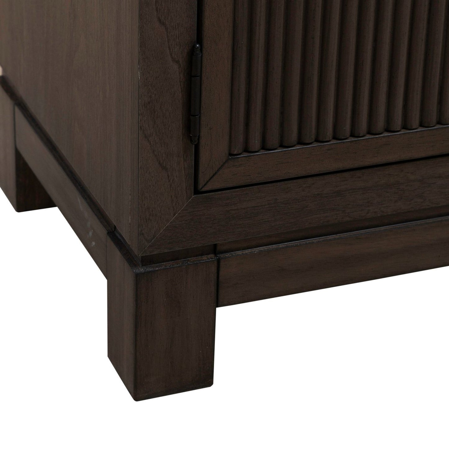 Modern Edge - Bedside Chest With Charging Station - Brown